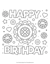 Collection of happy birthday mom printable coloring pages (38) happy birthday friend colouring pages happy birthday butterfly coloring page Happy Birthday Coloring Pages Free Printable Pdf From Primarygames