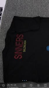 The boxy silhouette of this black balenciaga 'sinners' tee is a contemporary. Qc Balenciaga Sinners T Gl Or Rl Designerreps