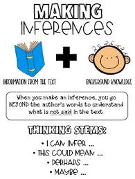 Making Inferences Anchor Chart Worksheets Teaching