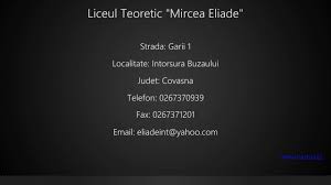 Activitati liceul teoretic mircea eliade. Liceul Teoretic Mircea Eliade Intorsura Buzaului Youtube