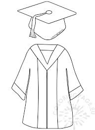 School Page 14 Of 78 Coloring Page Graduation Cap And Gown Cap And Gown Preschool Graduation