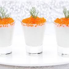 Verrines De Creme De Chou Fleur Aux œufs De Saumon Recette Choux A La Creme Oeufs De Saumon Creme De Choux Fleur