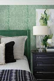This And That Green Wallpaper Bedroom Home Decor Bedroom Transitional Bedroom Design