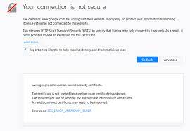 Thus, a mixture of secure and non secure content. Your Connection Is Not Secure Mozilla Firefox Browser