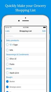 Shoppylist Grocery List On App Store Grocery List App Shopping List Grocery Ios News