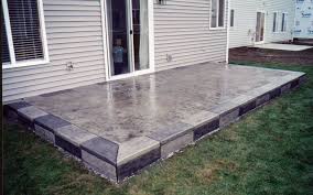 The builder uses 2×6 feet redwood lumber, and his pergola design has a wooden deck attached to the concrete slab. Stamped Patio Designs Concrete Slab Patio Ideas Featuring Flickr
