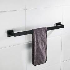 Yutu Q77 Square Black Matte Bathroom Towel Bar Holder Stainless Steel Towel Rack 23 6 Accessories Towel Rack Towel Bar Stainless Steel Bathroom