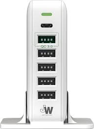 Best Buy Just Wireless 6 Port Usb Charging Station White 13401 In 2020 Usb Charging Station Usb Charging Charging Station