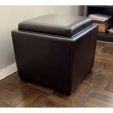Choose from contactless same day delivery, drive up and more. Crate Barrel Stow Chocolate Leather Storage Ottoman Aptdeco