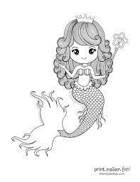 The design of our mermaid coloring pages are good enough to pass as additional interior displays. 30 Mermaid Coloring Pages Free Fantasy Printables Print Color Fun