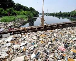 Image of Citarum River, Indonesia, polluted river