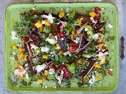 Crumble over the feta, scatter over the remaining coriander leaves and snip over the cress. Jamie Oliver S Blackened Chicken San Fran Quinoa Salad Viva