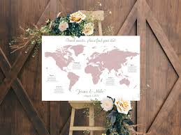 Travel Wedding Seating Chart Guest List Map Seating Chart