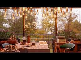 Rainy Day Coffee Shop Ambience Piano Music And Rain Sounds With Distant Thunder Youtube Ambience Sound Of Rain Piano Music