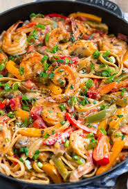 Healthy Cajun Shrimp Pasta With Shrimp Bell Peppers And Mushrooms Cajun Shrimp Pasta Salmon Pasta Recipes Cajun Pasta Recipes Shrimp