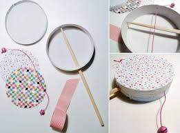 Fabriquer Tambourin Enfant Grandir Avec Nathan Diy Enfant Tambourin Objets A Fabriquer