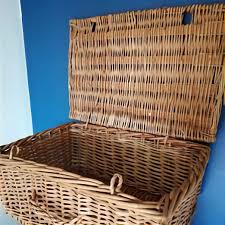 Primitive country rustic large long oval distressed black french basket. Extra Large Wicker Storage Baskets For Sale In Uk