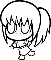 Illustration done by me with pen and ink based on the film spirited away. How To Draw Chibi Chihiro Spirited Away Coloring Page Trace Drawing