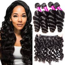 Virgin brazilian loose curly hair bundles. 9a 4 Bundles Malaysian Loose Curly Unprocessed Malaysian Loose Wave Human Hair Weave