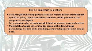 Tumbuhan tumbuhan ialah elemen penting dalam reka bentuk landskap.pemilihan tumbuhan bergantung kepada saiz,bentuk warna dan jalinan.tumbuhan. Pendidikan Seni Visual Tingkatan 4 Topik 5 Reka
