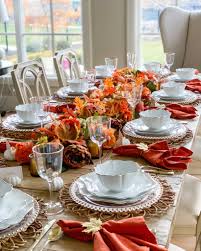 Showcasing its simple and clean design, this wooden dining table adds a fresh update to your living room decor. Beautiful Harvest Tablescape Martha Stewart Fall Tablescape