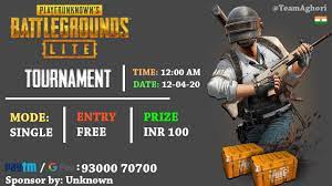 Pubg Lite Solo Tournament India Sunday 12 April 2020 Youtube