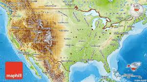What Is A Physical Map In Geography Physical Map Of United States