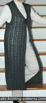 Free knitting pattern for a warm chunky cardigan. Abc Knitting Patterns Knit Vests