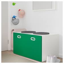 Stuva Fritids Bank Mit Kasten Weiss Grun Ikea Osterreich In 2020 Ikea Storage Home Decor