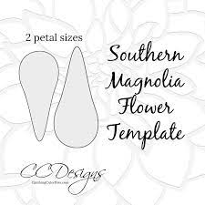 Magnolia Flowers Paper Flowers Small Paper Flowers Paper Etsy Paper Flower Template Flower Template Paper Flowers