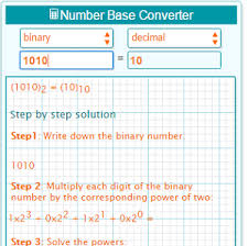 binary to decimal converter with solution