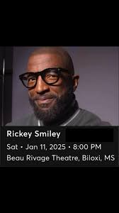 My first stand-up comedy show of 2025 will be at the Beau Rivage Resort &  Casino in #Biloxi, #Mississippi!!! Go ahead and get your tickets at  RickeySmiley.com!!