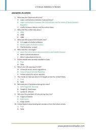 Cuban Missile Crisis The Cuban War Student Worksheets Cuban Missile Crisis Cold War Lesson Plans Cold War Lessons