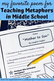 Use This Beautiful Langston Hughes Poem To Help Middle School Students Understand Extended Metaphors And Poem Activities Poetry Activities Poetry Middle School