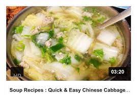 Soup Recipes Quick Easy Chinese Cabbage Soup Recipe Chinese Cabbage Soup Recipe Easy Soup Recipes Easy Cooking Recipes
