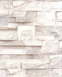 Slate Stone Brick Wall 3d Effect Textured Vinyl Wallpaper Beige J27407 Brick Effect Wallpaper Stone Wallpaper Slate Effect Wallpaper