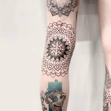 Mandala Tattoo On The Back Of The Knee By Remy B Neck Tattoo Belly Tattoos Ribcage Tattoo