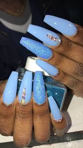 The Newest Acrylic Nail Designs Are So Perfect For Fall And Winter Hope They Can Inspire You And Read The A Blue Acrylic Nails Blue Nails Coffin Nails Designs