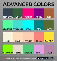 Advanced Color Shades Hello English App Learning Colors Color Shades