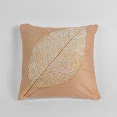 خدادية بحشوة لون بيج منقوشة بورقة شجرة Throw Pillows Beige Pillows