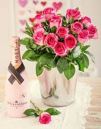 And this hamper is perfect for just that. Moet Champagne With Pink Roses In An Ice Bucket Durban Florist
