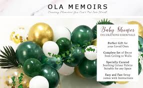 Hang up a themed banner with your little. Woodland Baby Shower Decoration Sage Green Balloon Garland Arch Kit And Welcome Baby Backdrop For Safari Jungle Party Favors Boy Girl Gender Party Gifting Decorations Decor Kientructhanhdat Com