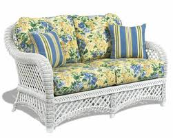 White Wicker Loveseat Lanai Style Via Wickerparadise Loveseats Wicker White Furniture Www Wickerparad Cushions On Sofa Outdoor Wicker Furniture Love Seat