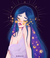 Star Goddess Galaxy Obsession Continues Another Drawing Made While Listening To Lana Del Rey It S A Little Different F Star Goddess Lana Del Rey Art Art
