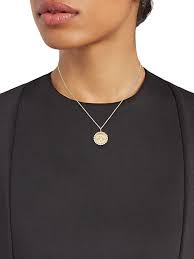 Wear solo or add to layers of chains. Sydney Evan 14k Gold Diamond Bee Coin Pendant Necklace Saksfifthavenue