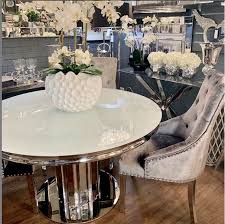 Roma Glass Dining Table Dining Room Design Luxury White Glass Dining Table Glass Round Dining Table
