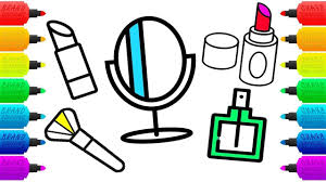 Maybe you would like to learn more about one of these? How To Draw Makeup Coloring Book Pages Lipstick Mirror And Perfume Coloring Pages Youtube