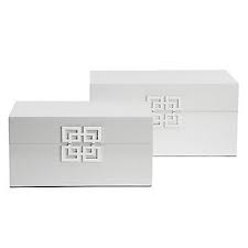 Z Gallerie Ming Boxes Set Of 2 White Home Decor Accessories Wood Storage Box Z Gallerie