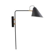 Club Wandleuchte Schwarz Metall Messing Lampade Da Parete