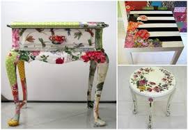 Choose decorative paper or thin fabric and cut or tear it. Decoupage Old Furniture Diy Tutorial Video